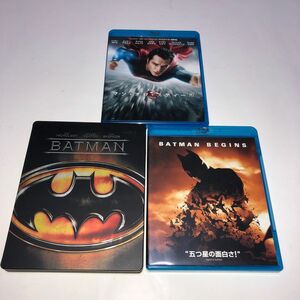 バットマン ビギンズ （Ｂｌｕ−ｒａｙ Ｄｉｓｃ） ティム・バートン監督バットマン＋マン・オブス・ティールDCヒーロー代表まとめて