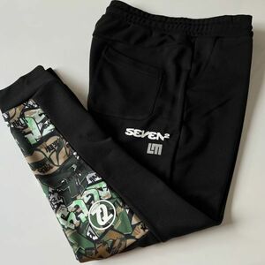 ★新品・正規品★【LOUDMOUTH × SEVEN2 コラボ】スウェットパンツ ブラック タグスカモ / BK ≪サイズLL≫