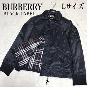 バーバリーブラックレーベル Lサイズ 中綿入り チェック ブルゾン ジャケット BURBERRY BLACK LABEL キルト アウター キルティング