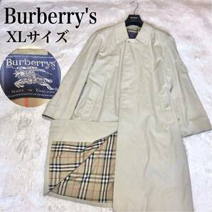 BURBERRY イングランド ステンカラーコート トレンチコート ノバチェック バーバリー ロングコート スプリングコート XLサイズ