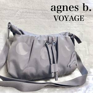 agnes b. VOYAGE nylon shoulder bag enamel polka dot Agnes B 