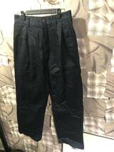 UNIVERSAL PRODUCTS ユニバーサルプロダクツ 2 TUCK WIDE CHINO PANTS チノパンツ 191-60507 サイズ2 ネイビー　FK_画像1