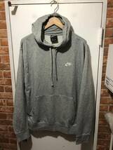 1円 ★ NIKE ナイキ FT Club Pullover Hoodie パーカー プルオーバー フード Pull Over Hoody Parker CZ7858-063 サイズXL グレー　FK_画像1