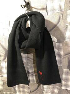 1円スタート ★ MAISON HONORE メゾンオノレ ★ 定価16000円程度 ★ Heartfish Scarf スカーフ htfscf サイズFREE ブラック　FK