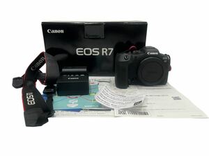 通電確認済み Canon キャノン EOS R7 ミラーレス一眼 カメラ ボディ 保証書 