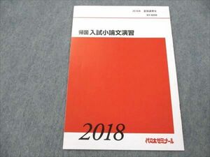 VN19-013 代ゼミ 帰国 入試小論文演習 状態良い 2018 夏期講習会 01s0C