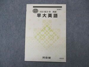 VP06-004 河合塾 早大英語 早稲田大学 テキスト 未使用 2022 夏期講習 03s0B