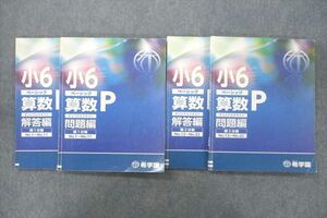 VQ25-027 希学園 小6 ベーシックP 算数 問題編 第1/2分冊 No.1～No.22 オリジナルテキスト 通年セット 計2冊 25S2D