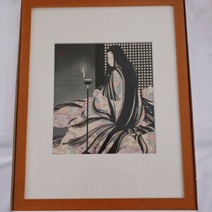 美品　岡田嘉夫　木版画「源氏絵巻」