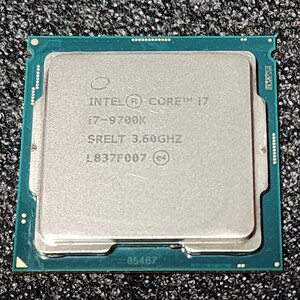 CPU Intel Core i7 9700K 3.6GHz 8コア8スレッド CoffeeLake PCパーツ インテル 動作確認済み