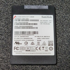 SanDisk SSD X300(SD7SB6S-128G-1001) 128GB SATA SSD 正常品 2.5インチ内蔵SSD フォーマット済み PCパーツ 動作確認済み 120GB