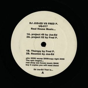 試聴 DJ Jus-Ed vs. Fred P. - Real House Music... [12inch] Underground Quality US 2008 Deep House