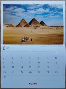 即決 送料無料 未開封 Canon Calendar 2024年 令和六年 世界遺産を訪ねて キヤノン 壁掛けカレンダー ユネスコ 自然 写真 風景 非売品 6年