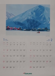 即決 未開封 2024年 壁掛けカレンダー 木内達朗イラストレーター 絵画 風景 自然 テルモ terumo Calendar 令和6年 令和六年