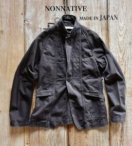 希少 日本製 nonnative ノンネイティブ CLERK 2B JACKET COTTON CHINO CLOTH OVERDYED NN-J3106 ジャケット 2 チャコール