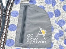 go slow caravan フルジップ 水玉 パーカー size1 S ゴースロウキャラバン 総柄 ニット ドット チロリアンテープ アウトドア ブランド古着_画像5