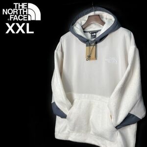 1円～!売切!【正規新品】THE NORTH FACE NOVELTY FLEECE JACKET フリース パーカー 切替 US ふわふわ 男女兼用 キャンプ(XXL)白 181024-60