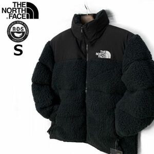 1円～!売切!【正規新品】THE NORTH FACE◆SHERPA NUPTSE JACKET ダウンジャケット ヌプシ モコモコ ロゴ刺繍 アウトドア(S)黒 190122-175