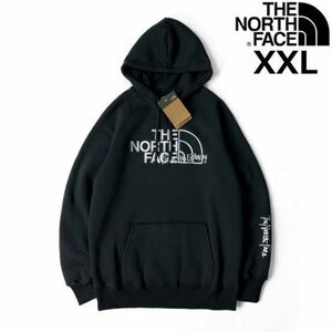 1円～!売切!【正規新品】THE NORTH FACE◆W GRAPHIC INJECTION HOODIE パーカー US限定 メタリックシルバー アウトドア(XXL)黒 181130-23