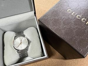 * не использовался товар / коробка . мельчайший с дефектом *GUCCI( Gucci часы ) трудно найти кварц часы G время отсутствует мужской mercismith2watch YA1264052