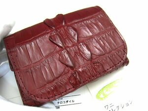 ★新品！★クロコダイル　二つ折りコンパクト財布兼コイン・カードケース★