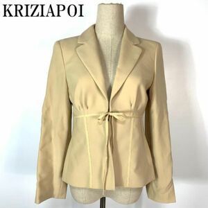 klitsiapoi талия линия лента tailored jacket бежевый KRIZIAPOI casual tuck ввод карман нет разрез нет 42 B3334