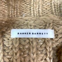 BANNER BARRETT ラメニット ベージュ バナーバレット ハイネック ボリュームスリーブ セーター アクリル ナイロン ウール 38 B3504_画像3