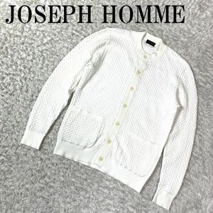 JOSEPH HOMME ニットカーディガン ホワイト ジョゼフオム レーヨン ポリエステル 白 46 B3580