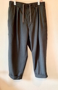 希少 18ss BEAMS SSZ 2P slacks スラックス パンツ ストライプ グレー 灰 size: M 新品未使用 即発送可 他多数出品中