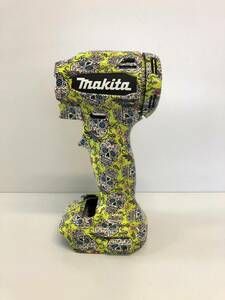 マキタ　makita　インパクトドライバー　TD172/TD162　カスタムハウジング（外装）　シュガースカル・黄緑柄　艶あり仕様　新品