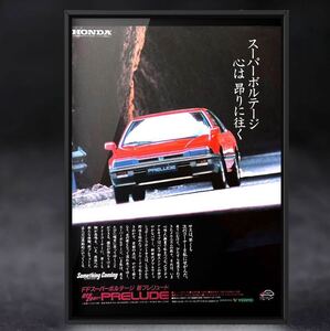 当時物!! ホンダ プレリュード 広告 / ポスター AB1 BA1 2nd Gen Mk2 prelude hondj 純正 中古 部品 パーツ ミニカー カタログ ホイール