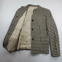 ＊c 【高級あるデザイン】 BURBERRY バーバリー 千鳥格子 スーツ セットアップ 婦人服 ノーカラー ジャケット / バックスリット スカート_画像6