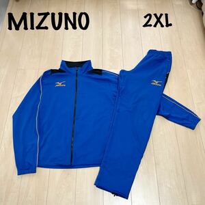  прекрасный товар MIZUNO Mizuno джерси верх и низ в комплекте мужской 2XL размер синий blue Zip выше вышивка Logo синий чёрный золотой спорт одежда 