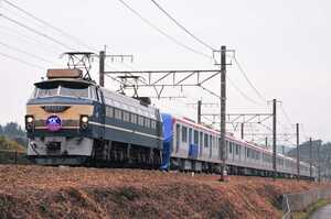 鉄道 デジ 写真 画像 TX甲種 つくばエクスプレス3000系 EF66 27牽引 特製HM付 10