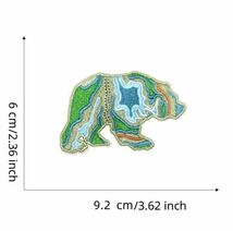 ワッペン　パッチ　アイロンワッペン　ハンドメイド素材　刺ワッペン　山　風景　熊　キャンプ　アウトドア　アップリケ　ファッション　★_画像3