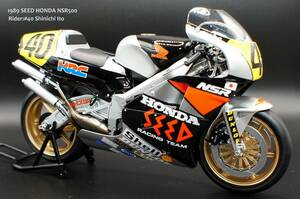 1/12 ハセガワ HASEGAWA 1989 SEED Honda NSR500 ＃40 伊藤真一 塗装済 完成品 ※カウルハンガー付き