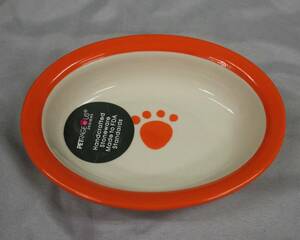 [ Sagawa shipping ] PET RAGEOUS pet reji male for pets tableware cat for tableware white / orange 01