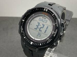 １円～稼働品 ソーラー電波 CASIO PRO TREK/カシオ プロトレック デジタル PRW-3000 メンズ腕時計 