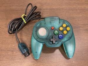 24) ニンテンドー64 コントローラー ホリパッドミニ64 オーシャンブルー クリアブルー HORI