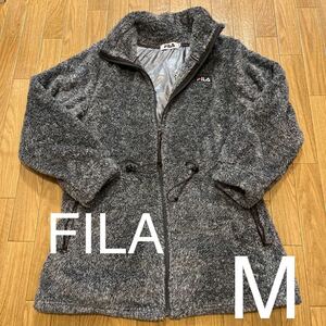 ♪♪⑫FILA フィラ☆レディース もこもこパーカー☆Mサイズ☆アルミプリント加工で暖かい♪