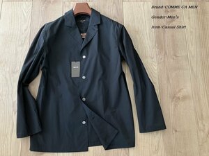 新品 COMME CA MEN コムサメン コットンポリエステルシャツジャケット 05ブラック Sサイズ 19IC16 定価25,300円