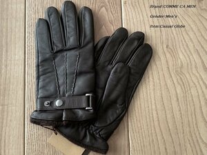 新品 COMME CA MEN コムサメン オールラムレザーグローブ 17ブラウン Fサイズ 61XN70 定価17,600円