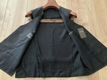 新品サンプル COMME CA MEN コムサメン【CERRUTI/IL PRINCIPE】タータンチェック ジレベスト 05ブラック Mサイズ 03VC02 定価39,600円_画像5