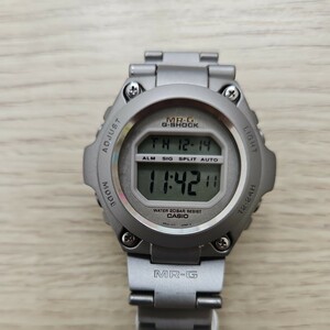 美品 CASIO G-SHOCK MRG-100T MR-G デジタル チタニウム クォーツ腕時計 12月3日 電池交換済 カシオ G-ショック ジーショック チタン