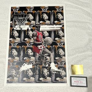 世界限定100枚 DEATH NYC マイケルジョーダン CHANEL シャネル モンロー NBA SNKRS ポップアート アートポスター 現代アート KAWS Banksy