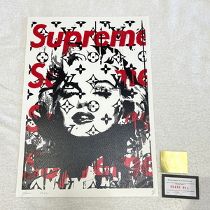 世界限定100枚 DEATH NYC マリリンモンロー ルイヴィトン LOUISVUITTON SUPREME ポップアート アートポスター 現代アート KAWS Banksy