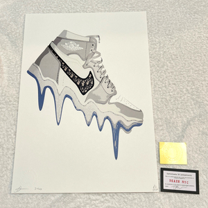 DEATH NYC ナイキ NIKE ジョーダン AIR DIOR SNKRS ディオール JORDAN 世界限定100枚 ポップアート アートポスター 現代アート KAWS Banksy