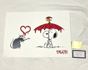 DEATH NYC スヌーピー SNOOPY バンクシー Banksy LOVE RAT ヴィトン VUITTON 世界限定100枚 ポップアート アートポスター 現代アート KAWS