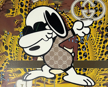 DEATH NYC スヌーピー SNOOPY 草間彌生かぼちゃ グッチ GUCCI 世界限定100枚 ポップアート PEANUTS アートポスター 現代アート KAWS Banksy_画像3