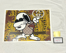 DEATH NYC スヌーピー SNOOPY 草間彌生かぼちゃ グッチ GUCCI 世界限定100枚 ポップアート PEANUTS アートポスター 現代アート KAWS Banksy_画像1